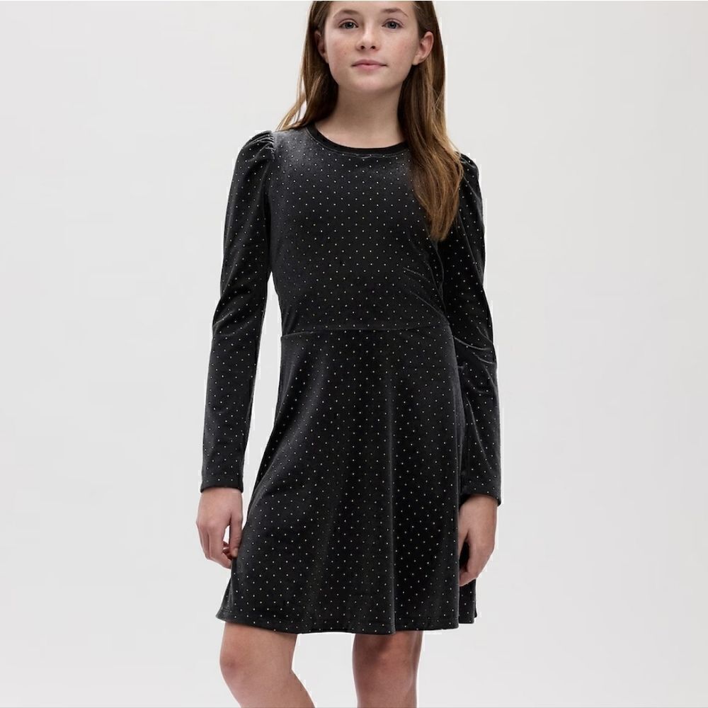 New Gap Kids Velvet Skater Dress Size XL (12) NWT